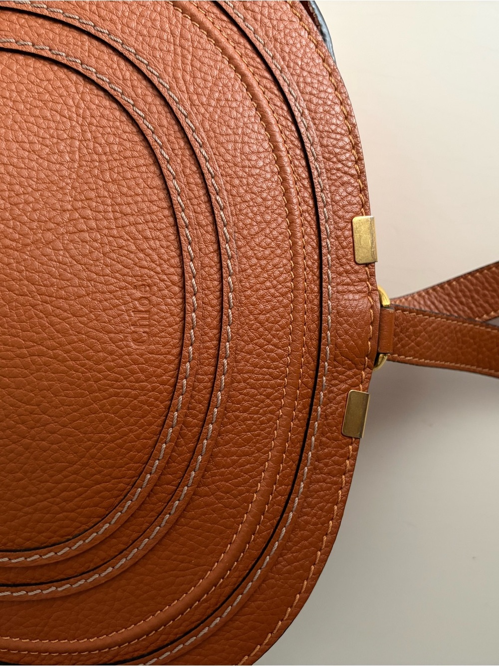 Chloe Brown Leather Saddle Crossbody Bag - Picture 6 of 11